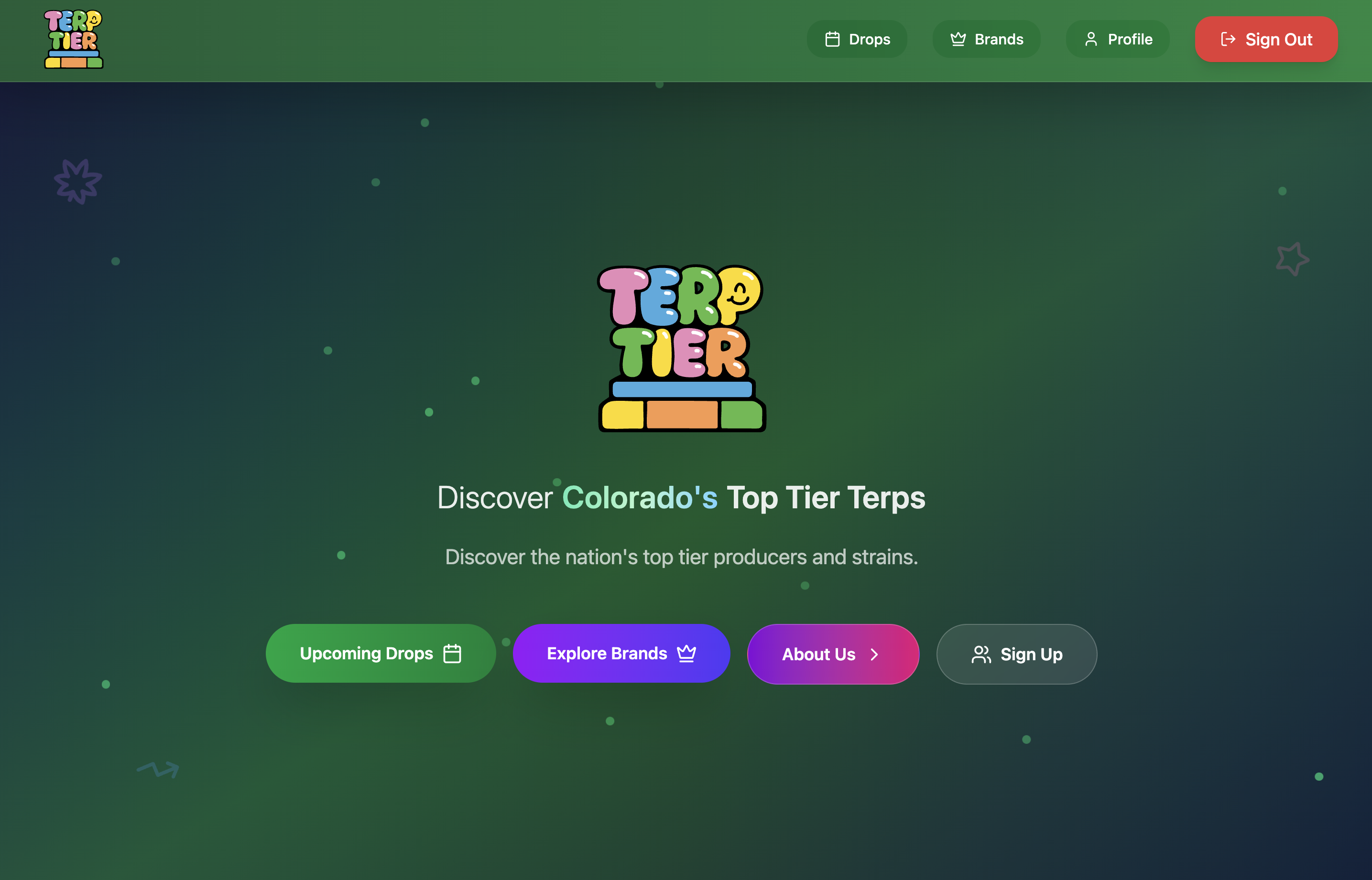 TerpTier Platform Interface Showcase