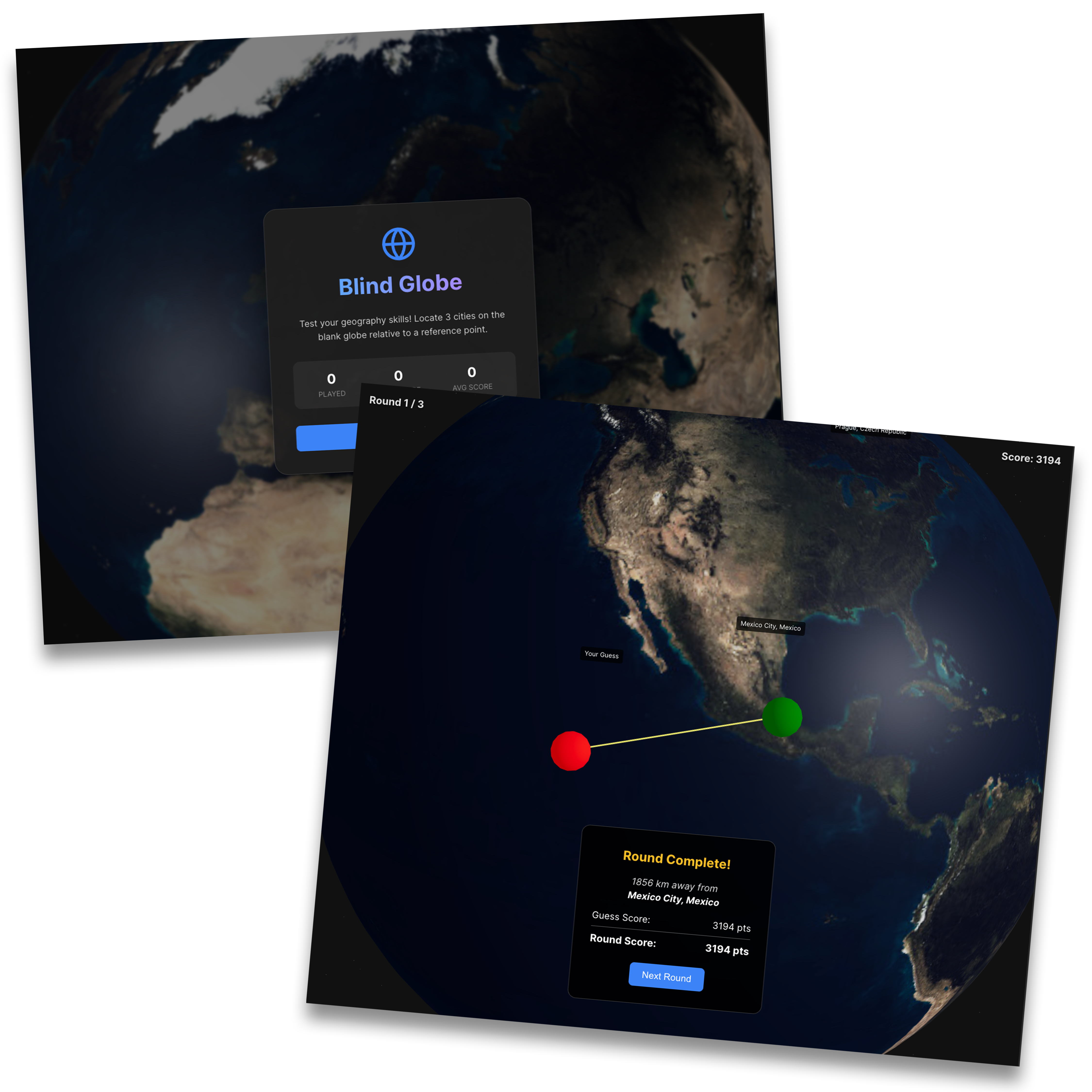 BlindGlobe 3D visualization